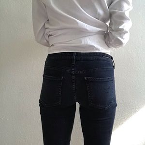 Citizens of Humanity Slim Distressed Black Jeans